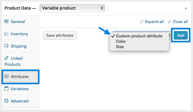 Adding Custom Attributes to WooCommerce