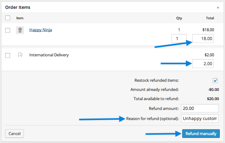 Manual Refund Directions