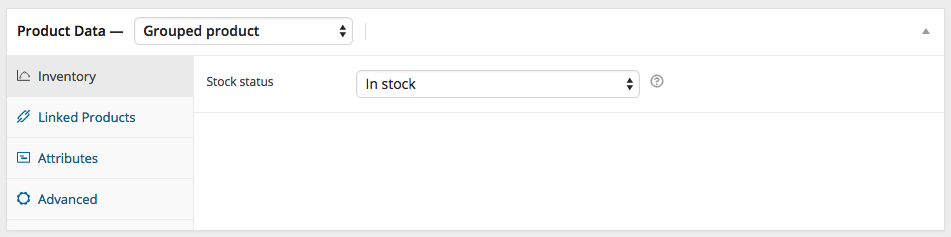 WooCommerce Grouped Product - Inventory Tab