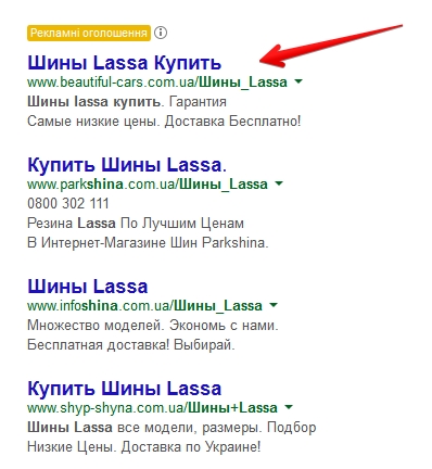 Объявления в Adwords